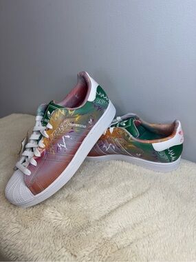 adidas Superstar II LOVE UNITES Multicolor Low Top Lace-Up Sneakers Men